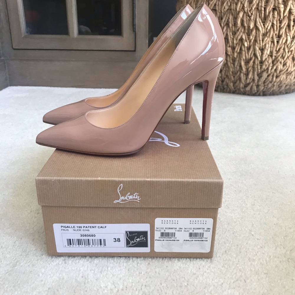 Christian Louboutin Pigalle 100 Nude Patent